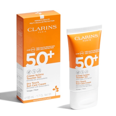 ضد آفتاب کلارنس مدل +Clarins Dry Touch UVA/UVB Spf50
