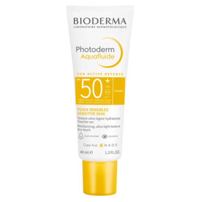 ضد آفتاب فتودرم آکوافلویید SPF50 بایودرما مناسب پوست های نرمال و مختلط رو به چرب ارایشی جانان
